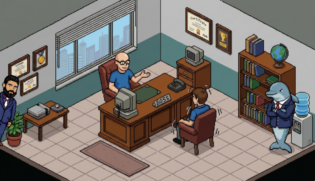 Scene 1 — The Intern Incident