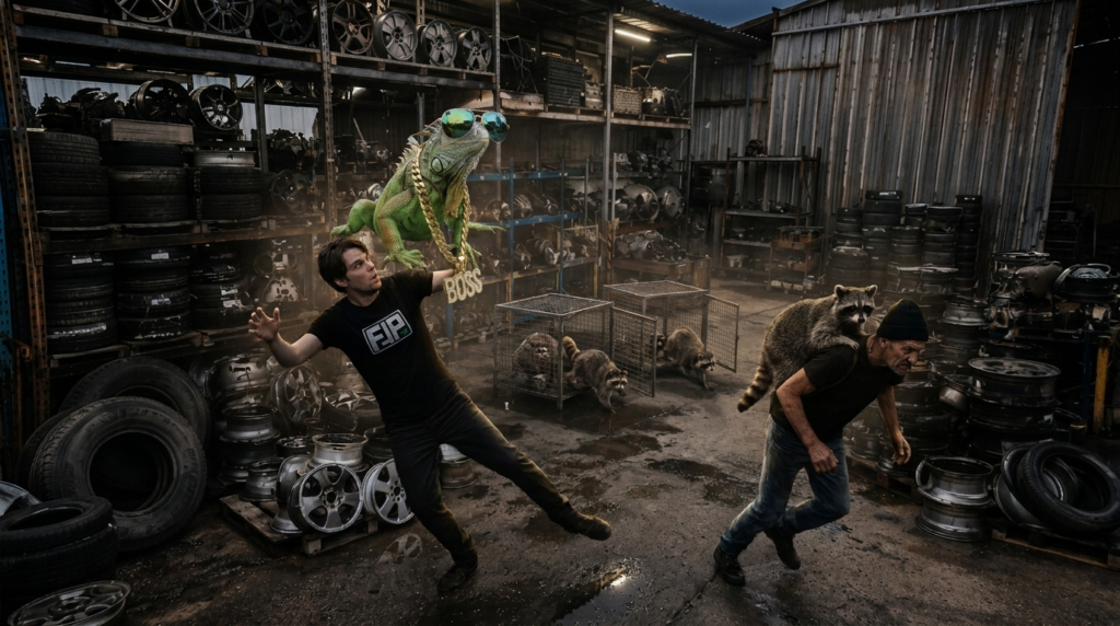 Scene 6 — Raccoon Rescue