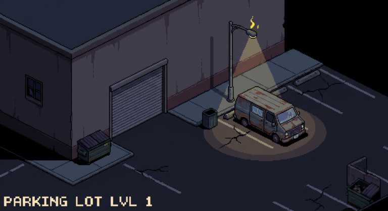 Parking Lot at Night