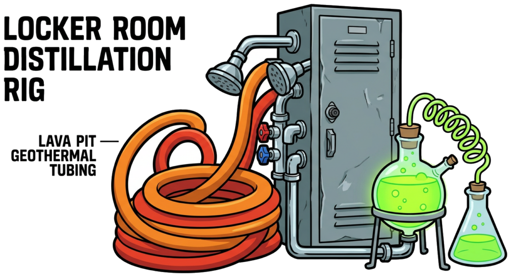 Locker Room Distillation Rig