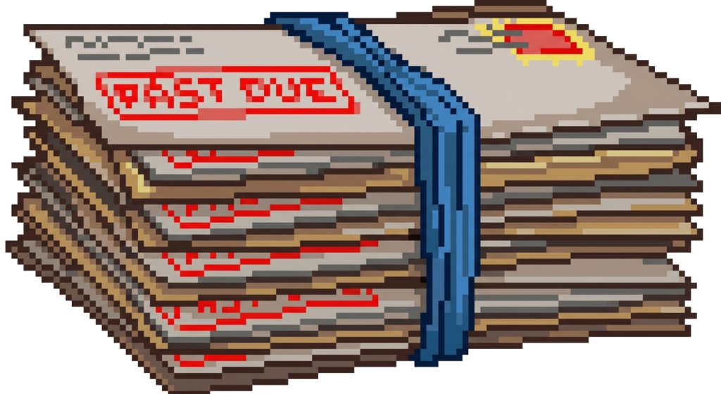 Overdue Bills Stack