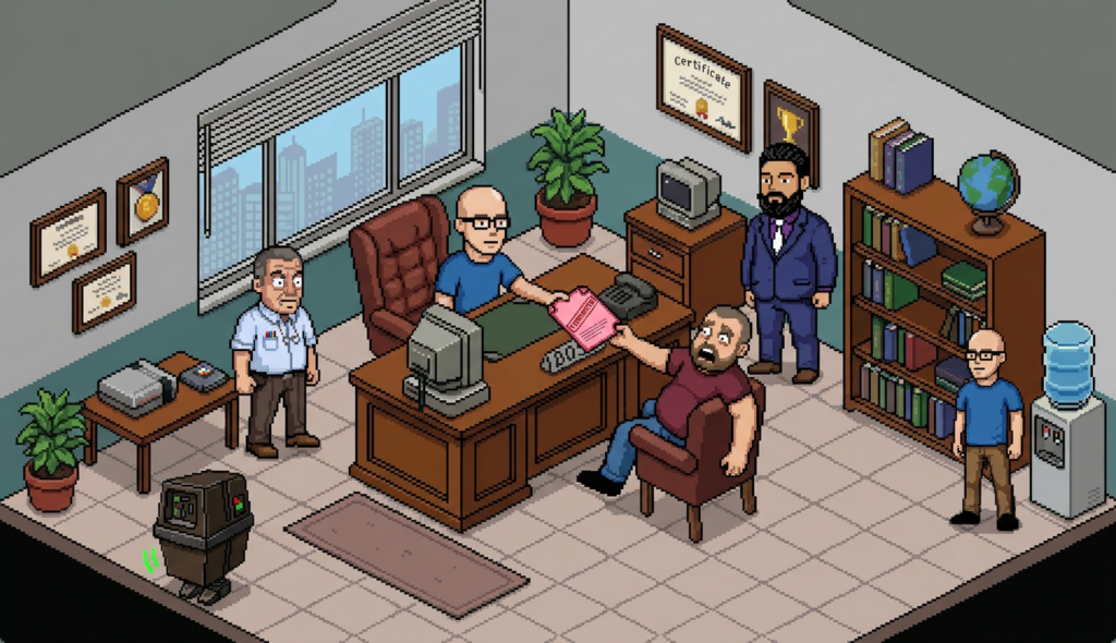 Scene 8 — Pink Slip Panic