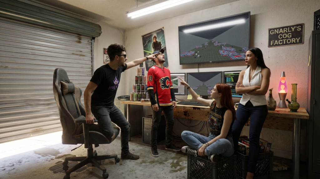 Scene 5 — The Crew Floods the Workshop
