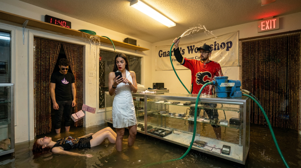 Scene 6 — The Crew Floods the Workshop