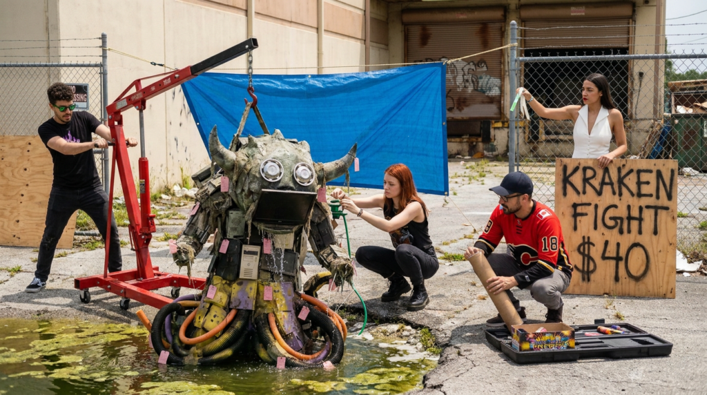 Scene 5 — The Crew Fights the Kraken