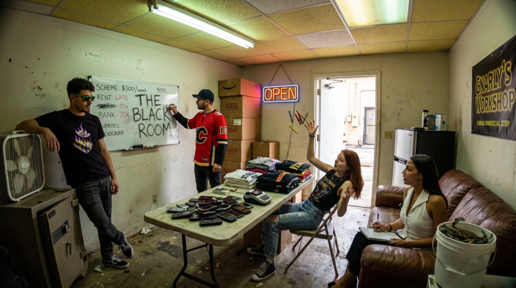Scene 3 — The Crew Opens an Escape Room