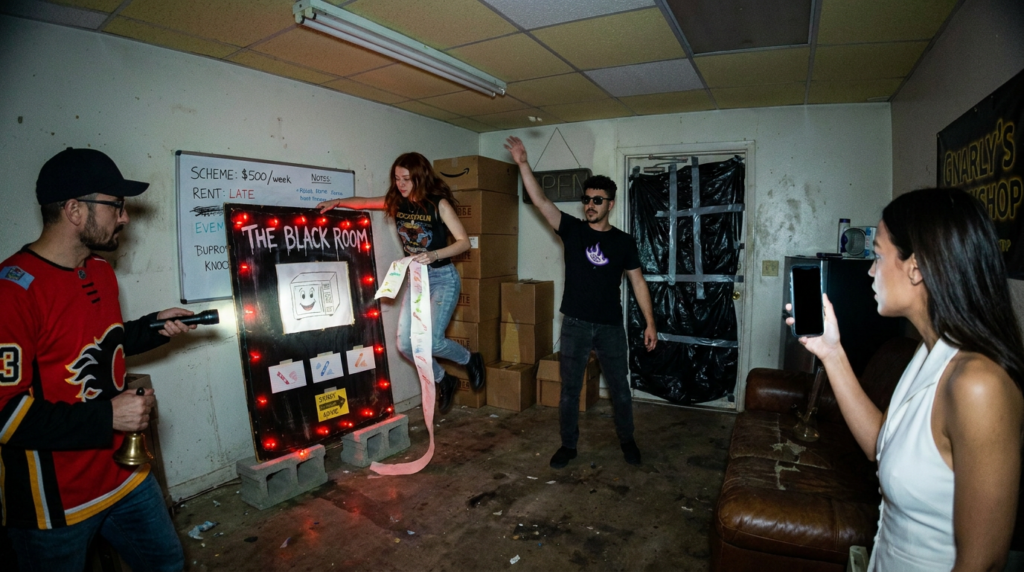 Scene 5 — The Crew Opens an Escape Room