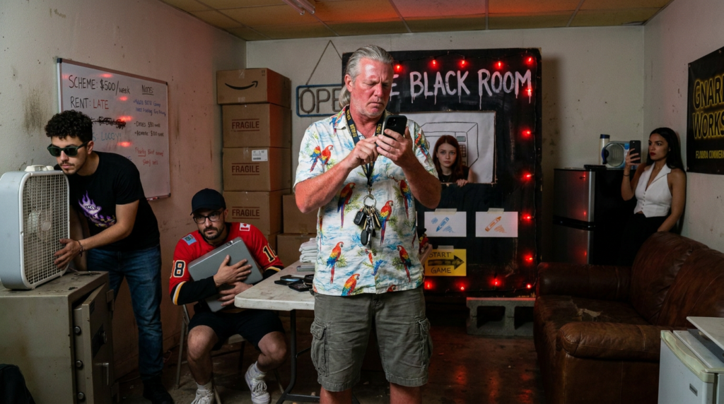 Scene 7 — The Crew Opens an Escape Room