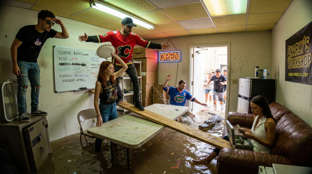 Scene 7 — The Crew Opens the Floor Is Lava