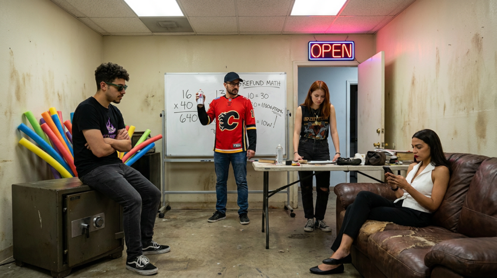 Scene 2 — The Crew Sells Space Scrap