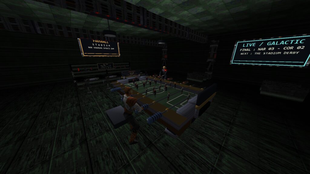 Foosball Stadium at the table